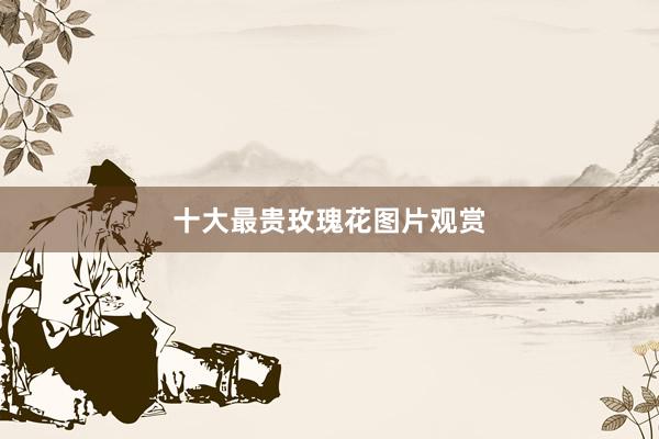 十大最贵玫瑰花图片观赏